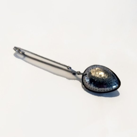 Vintage Tea Infuser/Strainer Spoon Loose Leaf-Scissor Style-Stainless Steel - Picture 1 of 6